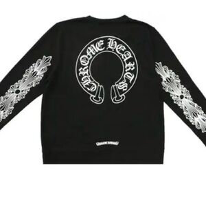 Chrome Hearts Black and White Graphic Sweatshirt